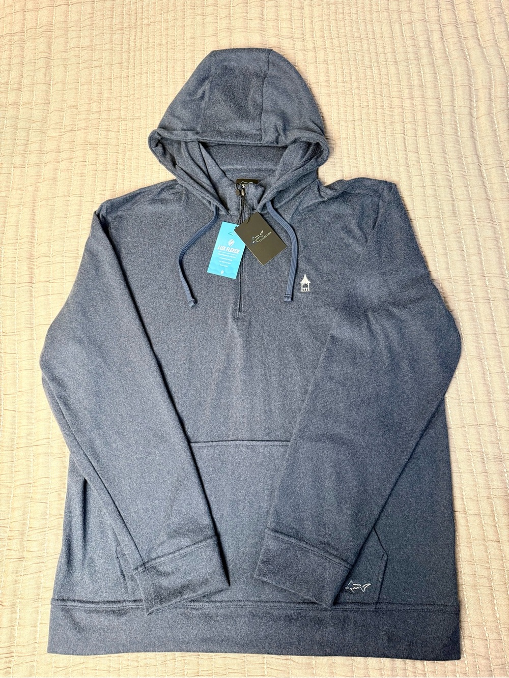Navy Greg Norman Quarter Zip Hoodie